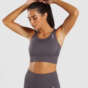 Gymshark Energy+ Seamless Slate Lavender Sports Bra / Crop Top